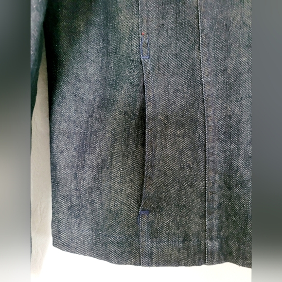 Chico's Women's Dark Blue Denim Embroidered Beaded Jacket 99%Cotton 1/Small - Picture 11 of 16